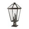 Z-Lite Talbot 3 Light Outdoor Pier Mounted Fixture, Oil Rubbed Bronze And Seedy 579PHXLR-533PM-ORB - alternate 3